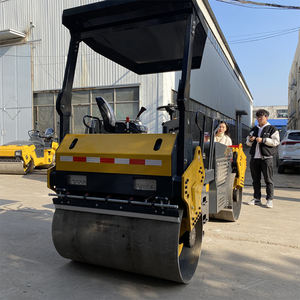 Kostenlose Ersatzteile <span class=keywords><strong>3</strong></span> Tonnen Straßenwalze Dieselmotor Doppeltrommelvibrator Asphaltverdichter Walze Werkspreis - Product Image 6