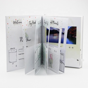 Nouvelle page innovante tournant articles promotionnels bon marché impression carte de voeux d'affaires brochure vidéo LCD - Product Image 2