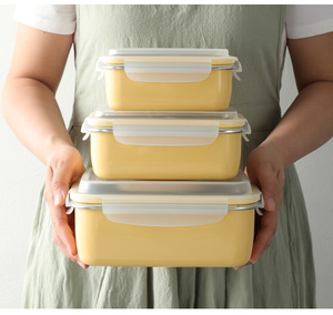Bencircle CS04 304 Stainless Steel Food <b>Storage</b> Container, Double Compartment, Removable Sealing, Portable with Handle - Product Image 1
