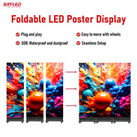 Pantalla LED Plegable para Carteles, P2 P2.5 P1.25, a Todo Color, Impermeable, para Publicidad en Interiores y Exteriores, Video Wall