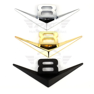 <span class=keywords><strong>Insigne</strong></span> d'emblème universel de coffre de moteur V6 V8 en métal 3D pour Mercedes <span class=keywords><strong>Renault</strong></span> Audi Ford JEEP Toyota Hyundai Cadillac Chevrolet - Product Image 2