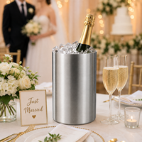 Seau à glace isotherme moderne en acier inoxydable de haute qualité pour fêtes