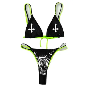 OEM customization various styles swimsuits and bikinis & beachwear funny festival rave party bikini