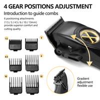 Tondeuse professionnelle pour barbier avec logo personnalisé, moteur Vector 11500 tr/min, batterie 2400 mAh, technologie de lévitation magnétique, machine de coupe de cheveux pour salon
