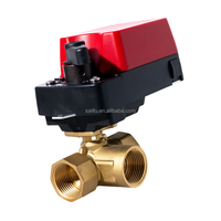 SALIFU DN25 1 pouce 6Nm 0-10V 4-20mA 220V contrôle motorisé 3 voies vanne à boisseau sphérique proportionnelle pour système HVAC