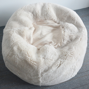 Nouveau Design de meubles d'intérieur en peau de mouton pouf doux Relax fauteuil paresseux en peau de mouton - Product Image 5