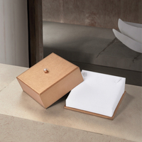 Boîte à bijoux carrée dorée de luxe recyclable haut de gamme personnalisée boîtes rigides