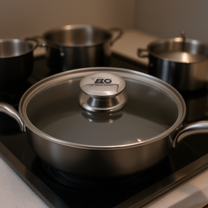 Tapa de vidrio ELO Galant de 28 cm con mango de acero inoxidable para ollas y sartenes - Product Image 3