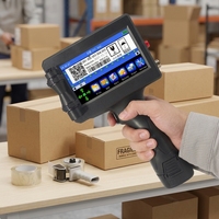 Imprimante à jet d'encre portable à écran tactile 12,7 mm à séchage rapide pour étiquettes de date, codes QR et codes-barres sur cartons, boîtes et bouteilles en plastique
