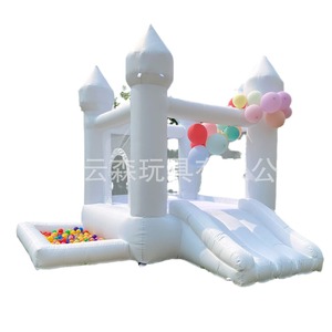 Castillo Inflable con Tobogán y Piscina de Pelotas para Niños, Material de PVC, Fácil de Instalar - Product Image 1