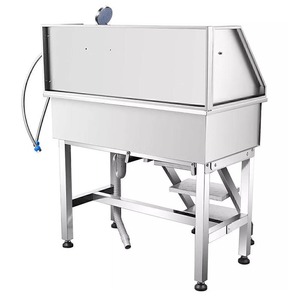 Bañera de lujo de acero inoxidable SS304 para perros de 34 "con <span class=keywords><strong>escaleras</strong></span> para Estación de lavado de gatos en el baño - Product Image 3
