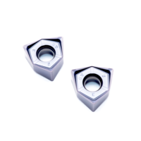 Plaquette de fraisage hexagonale double face WNMU040304EN à alimentation rapide, avec éjection de copeaux GM, pour un contrôle stable des copeaux lors du fraisage brut de la fonte