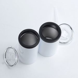Gobelet isotherme en acier inoxydable de 12 oz, design sublimation, style américain, pour canettes de bière fines, avec paille - Product Image 3