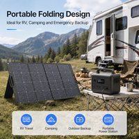 Panneau solaire pliable étanche 200W pour station d'alimentation portable, camping-car, camping, alimentation de secours d'urgence