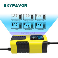 Paling Laris pengisi daya baterai 6 volt pengisi daya baterai sepeda motor perbaikan denyut asam timbal otomatis siklus dalam 6 V 12V 2A