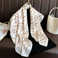 Nouveau Foulard Carré de Luxe en Soie 90x90cm, Imprimé Lettre H Tendance, en Soie Sergée, pour Femme, Petit Foulard de Cou, Bandana