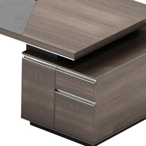 Escritorio de Oficina Moderno de Lujo, Tablero MDF de Alta Gama, Escritorio Ejecutivo, Muebles para el Hogar en Forma de L, Diseño de Fábrica - Product Image 6