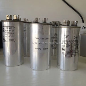 Condensador de funcionamiento del motor CA CBB65 450VAC 50/60Hz para compresor de aire acondicionado-certificado UL CE RoHS - Product Image 1
