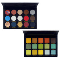 Palette de fards à paupières mates scintillants de 26mm et de 22mm, 15 couleurs, sans nom de marque, sans logo