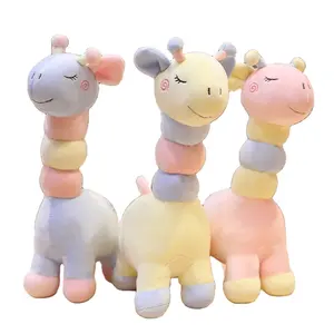 I più nuovi giocattoli di peluche animali personalizzati per i regali dei bambini bambola adorabile morbido peluche farcito Zoo giraffa