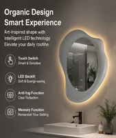 Meuble-lavabo mural de salle de bain avec miroir LED, double vasque, armoire de rangement, ensemble combiné en MDF étanche, vente en gros directe usine