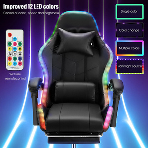 CA envío <span class=keywords><strong>gratis</strong></span> Silla <span class=keywords><strong>de</strong></span> juegos con altavoz Bluetooth y luz Led Rgb silla ergonómica <span class=keywords><strong>de</strong></span> masaje <span class=keywords><strong>para</strong></span> juegos <span class=keywords><strong>de</strong></span> ordenador con reposapiés - Product Image 4