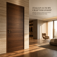 Usine de portes en bois sur mesure OEM ODM, porte acoustique avec âme, couleur et taille personnalisées, joint magnétique pour hôtel et appartement