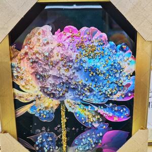 Mosaïque décorative en verre à motifs floraux découpés, art mural en carreaux - Product Image 2