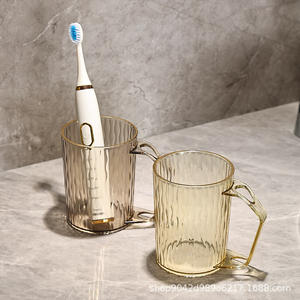 Taza para enjuague bucal con diseño de ondas, taza para cepillo de dientes, artículos de plástico para el hogar de pequeña capacidad para niños y estudiantes - Product Image 1