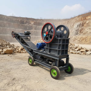 Installation <span class=keywords><strong>mobile</strong></span> de concassage de carrière pour granit, calcaire, gravier et roche primaire, ligne de concassage à mâchoires, moteur AC, haute productivité - Product Image 1