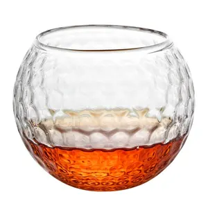 Forme de balle de golf verre à whisky fantaisie Transparent verre à whisky de haute qualité utilisation de club de golf cadeau d'amant de golf