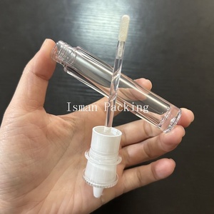 ISMAN Tubo de Brillo Labial Vacío de 5ml, Forma de Faro, Tapas Blanca, Rosa y Negra, Botella de Plástico Transparente para Maquillaje, Venta al por Mayor, Envase Recargable - Product Image 2