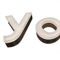 Signalétique personnalisée en acier inoxydable avec logo LED 3D éclairé, pour intérieur/extérieur, entrées d'entreprises, halls d'hôtels, immeubles de bureaux