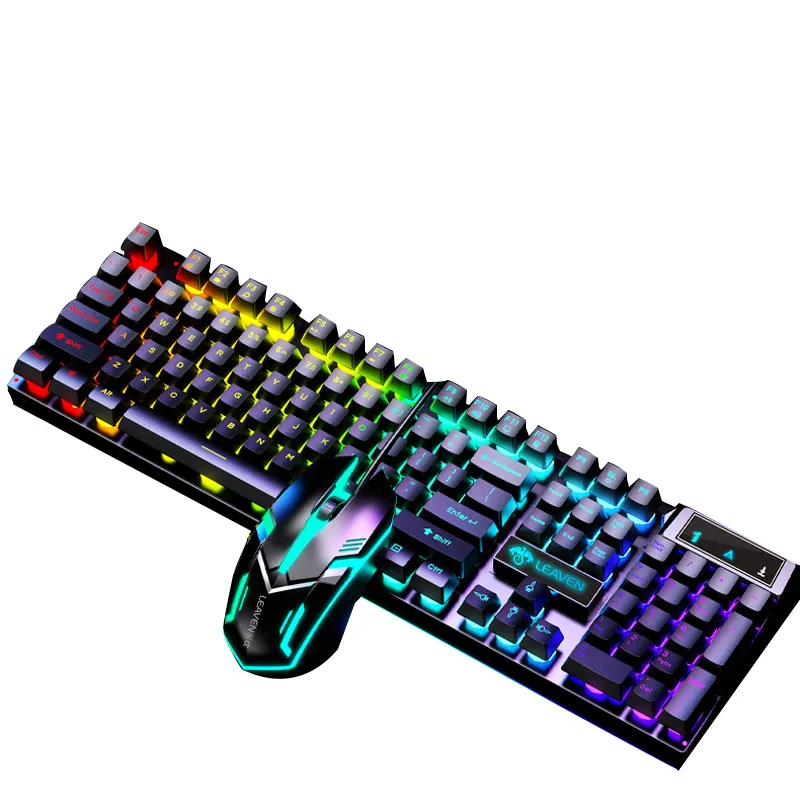 factory new arrival 104 keys Usb Wired Ergonomic Office combos Gaming Keyboard And Mouse set