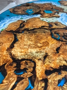 שולחן עגול אפוקסי חם עם שולחן אפוקסי ושולחן קפה - Product Image 5