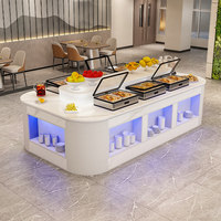 Table de buffet commerciale pour hôtels, restaurants, cantines, présentoir de fruits et desserts, îlot de service, table de récupération des aliments