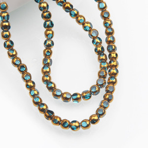Bordas banhadas a ouro 4.5mm Colorido Cristal Vidro Spacer Beads Ideal para DIY Colar & Pulseira Fazendo - Product Image 1