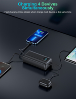 Batterie externe 30000mAh en gros avec câbles Type C et L intégrés, affichage numérique LED, charge rapide SCP22.5W, personnalisable OEM