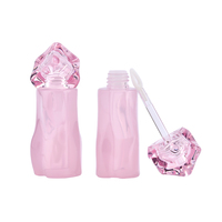 Tube de brillant à lèvres transparent rose unique de 3 ml, tube de gloss, contenant de maquillage mignon pour rouge à lèvres, tube vide pour huile à lèvres