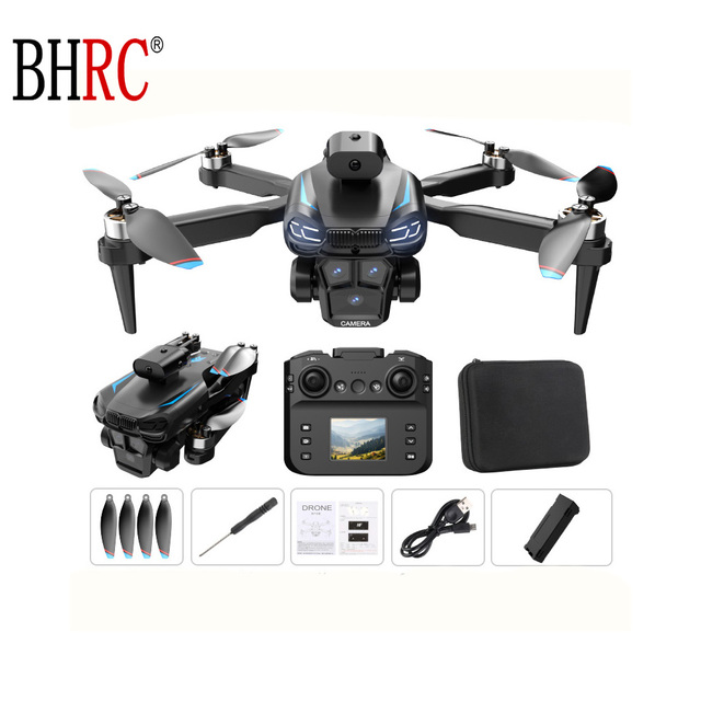 Custom Headless Mode Mobile Control Quadcopter Obstacle Avoidance Brushless Power 4k Dual Camera Folding Mini LF667 Drone