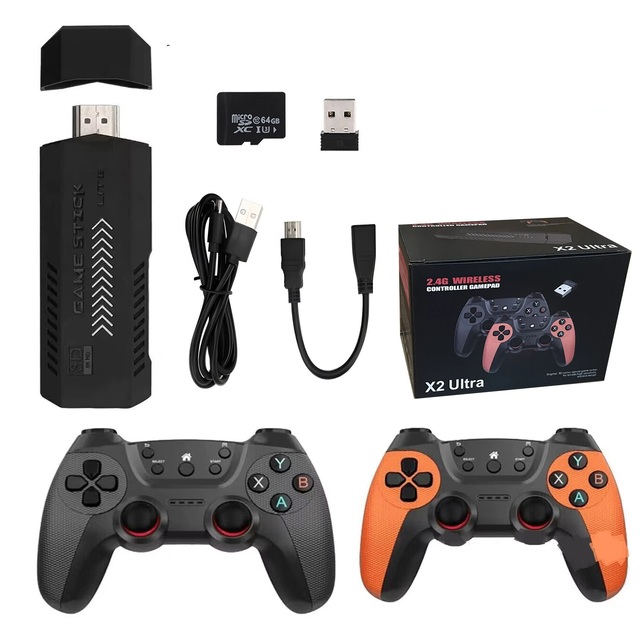 X2 Ultra Home Game Player High Definition Plug and Play Design Open Source System Multi Emulator Classic Fighting Game Console