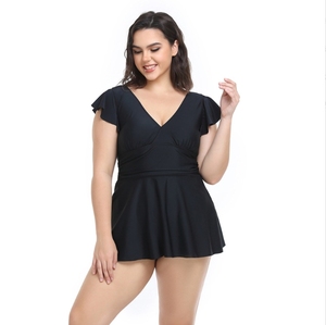 Nouveau <span class=keywords><strong>maillot</strong></span> <span class=keywords><strong>de</strong></span> <span class=keywords><strong>bain</strong></span> deux pièces <span class=keywords><strong>grande</strong></span> <span class=keywords><strong>taille</strong></span> pour <span class=keywords><strong>femme</strong></span>, <span class=keywords><strong>maillot</strong></span> <span class=keywords><strong>de</strong></span> <span class=keywords><strong>bain</strong></span> uni pour grandes courbes, tenue <span class=keywords><strong>de</strong></span> plage - Product Image 4