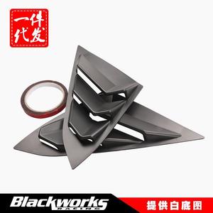 Couvre-fenêtre arrière à persiennes pour Civic Mustang, en plastique noir mat, aérations triangulaires, pièce de modification SLJ-1001 - Product Image 3