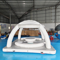 Plateforme flottante gonflable de qualité marine pour jet ski et bain, avec tente, en PVC modulaire, usage commercial
