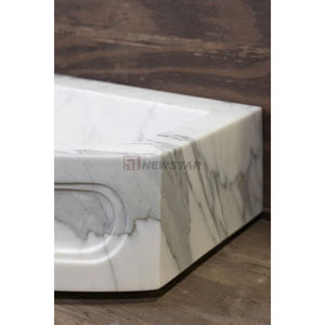 Newstar Moderne Calacatta Marbre Creative Lavabo <span class=keywords><strong>Petit</strong></span> <span class=keywords><strong>Meuble</strong></span> Mural Balcon <span class=keywords><strong>Salle</strong></span> <span class=keywords><strong>De</strong></span> Bains avec Logo Personnalisé - Product Image 3