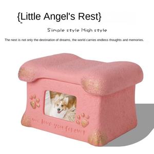 In Stock Ceramic Angel Cremation Coffin <b>Box</b> <b>Pet</b> <b>Memorial</b> Funeral Curns for Puppy Cats Dog Kitten <b>Memorial</b> <b>Box</b> - Product Image 2