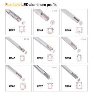 Perfil LED Moderno Ultrafino para Instalación de Iluminación Lineal Empotrada y de Superficie en Armarios y Gabinetes de Cocina - Product Image 2
