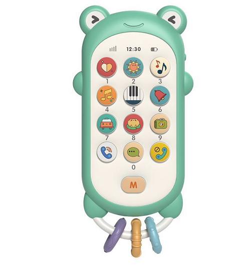 Детский Электрический развивающий телефон, музыкальная дорожная Мобильная игрушка, звонок, повесить и звуковые эффекты, милый детский смартфон, обучающие игрушки