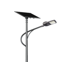 Lampadaire solaire tout-en-un galvanisé à chaud avec télécommande, longue durée de vie, pour éclairage de village, de communauté, de chemin et de route de campagne