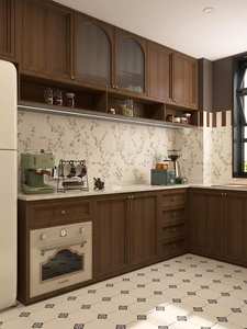 Source Factory Designs Modern Modular Kitchen <b>Cabinet</b> Drawer Eco-Friendly Solid Wood Glass Construction Resin Drawer Slides - Product Image 2